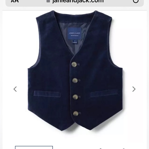 Janie and Jack Velvet Party Set for Baby boy 18-24m vest pants & Bow Tie - Picture 1 of 5